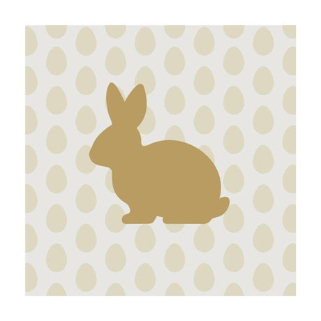 Serviettes Duni lapin doré tissu 3 épaisseurs 33x33cm