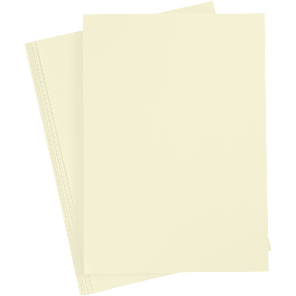 Carton d'entreprise Creativ, a4, feuille 210x297 mm, 210 g, jaune pastel, 10 feuilles 1 boîte