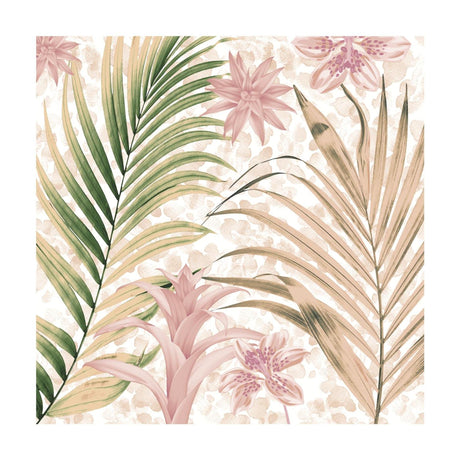Serviettes Duni palmiers sauvages tissu 3 épaisseurs 33x33cm