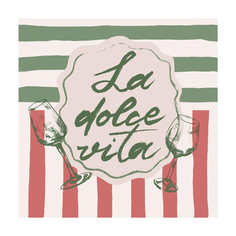 Serviettes Duni la dolce vita tissu 3 épaisseurs 33x33cm