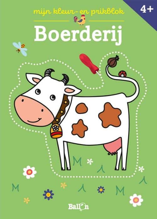 Le ballon ma ferme de coloriage et de blocs d'épingles. 4+