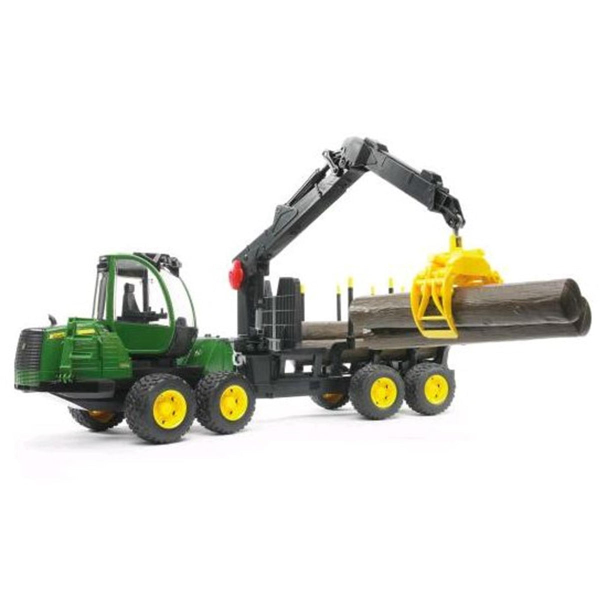 Bruder Tracteur John Deere Forward 1210E avec un tronc d'arbre Grabper