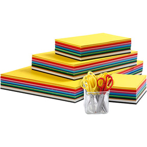 Https : www.cchobby.nl carton-coloré-et-ciseaux-pour-enfants-a3-a4-a5-a6-180-gr-diverse-colours-1-set