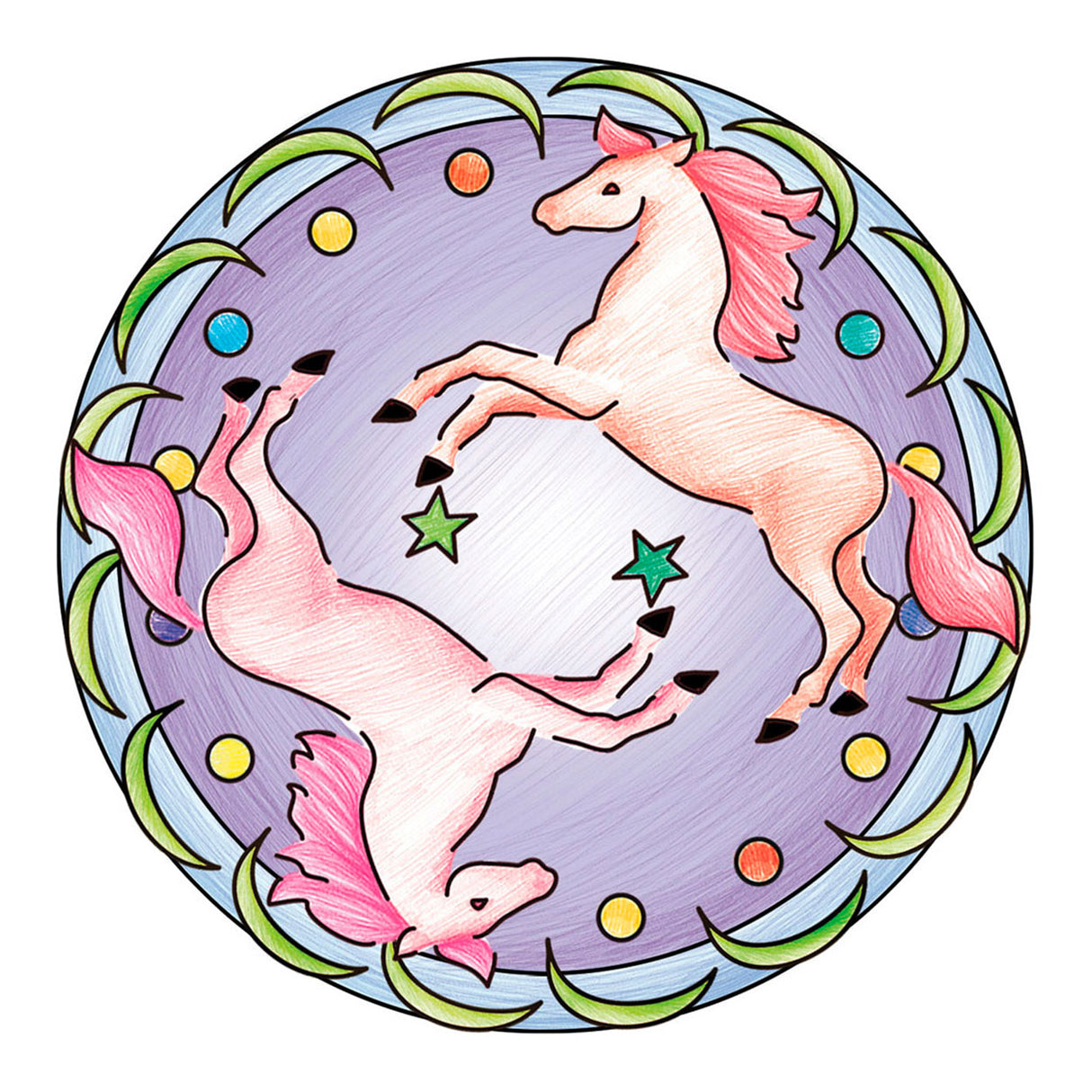 Mandala designer Ravensburger mini - chevaux