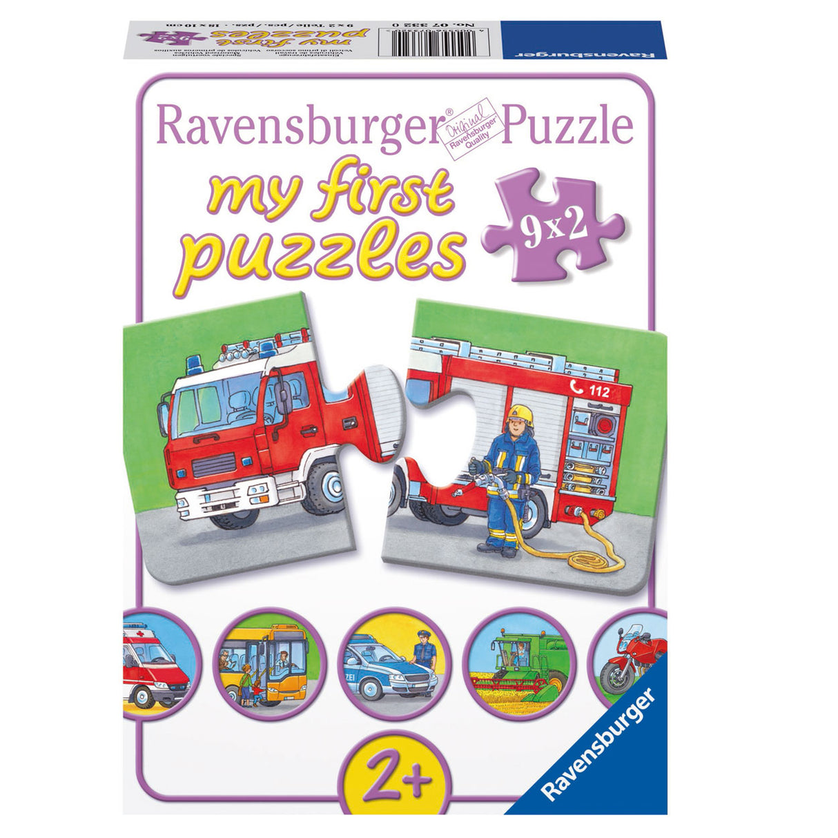 Ravensburger Vehículos especiales Puzzle 9x2st.