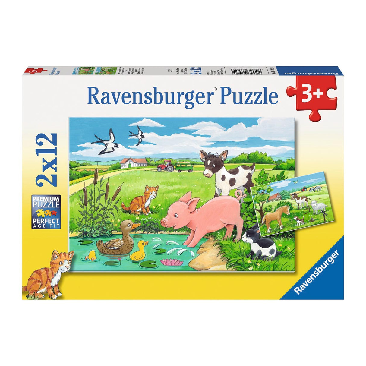 Ravensburger - Jeunes animaux à la campagne 2x12 pièces