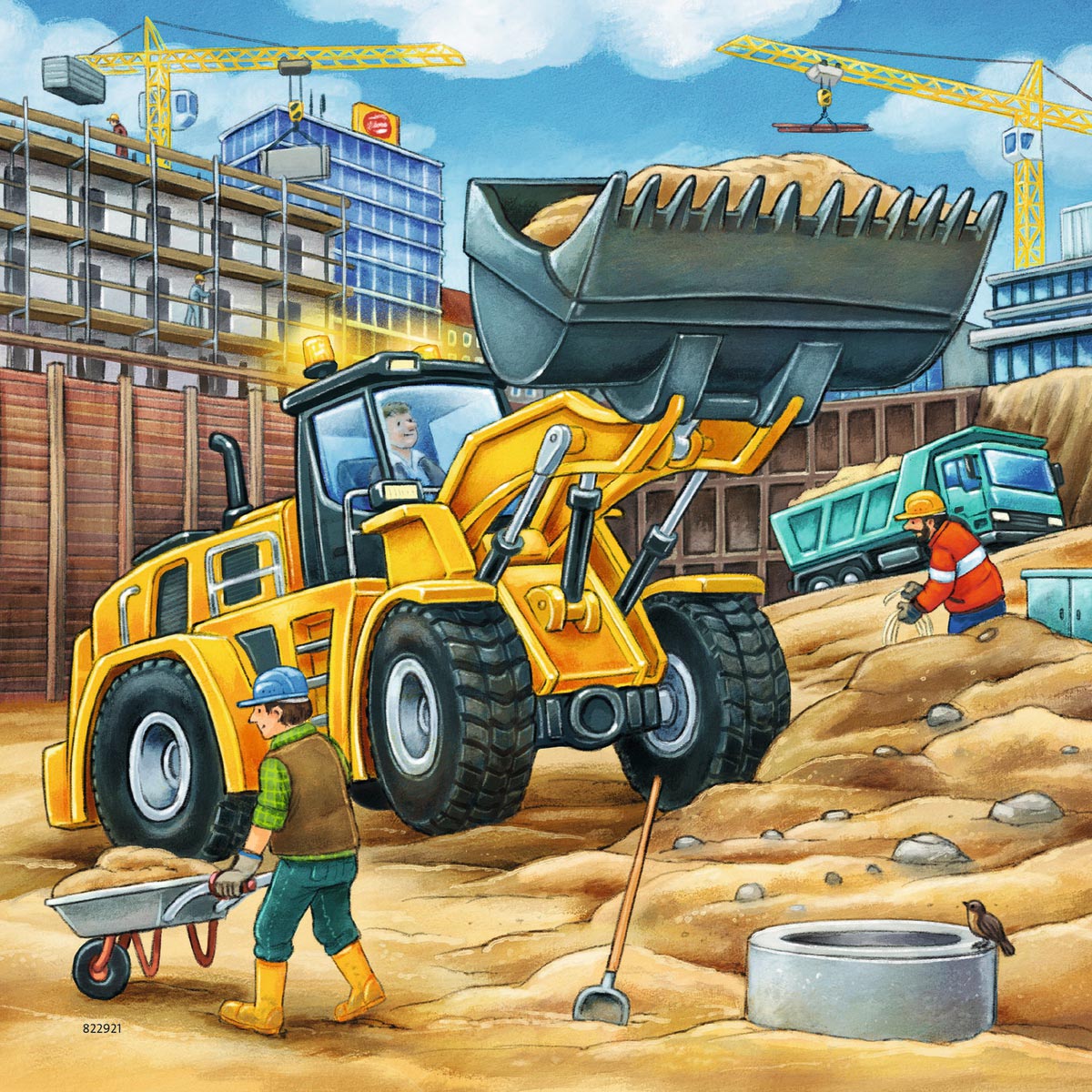 Ravensburger - Grands véhicules de construction 3x49st.