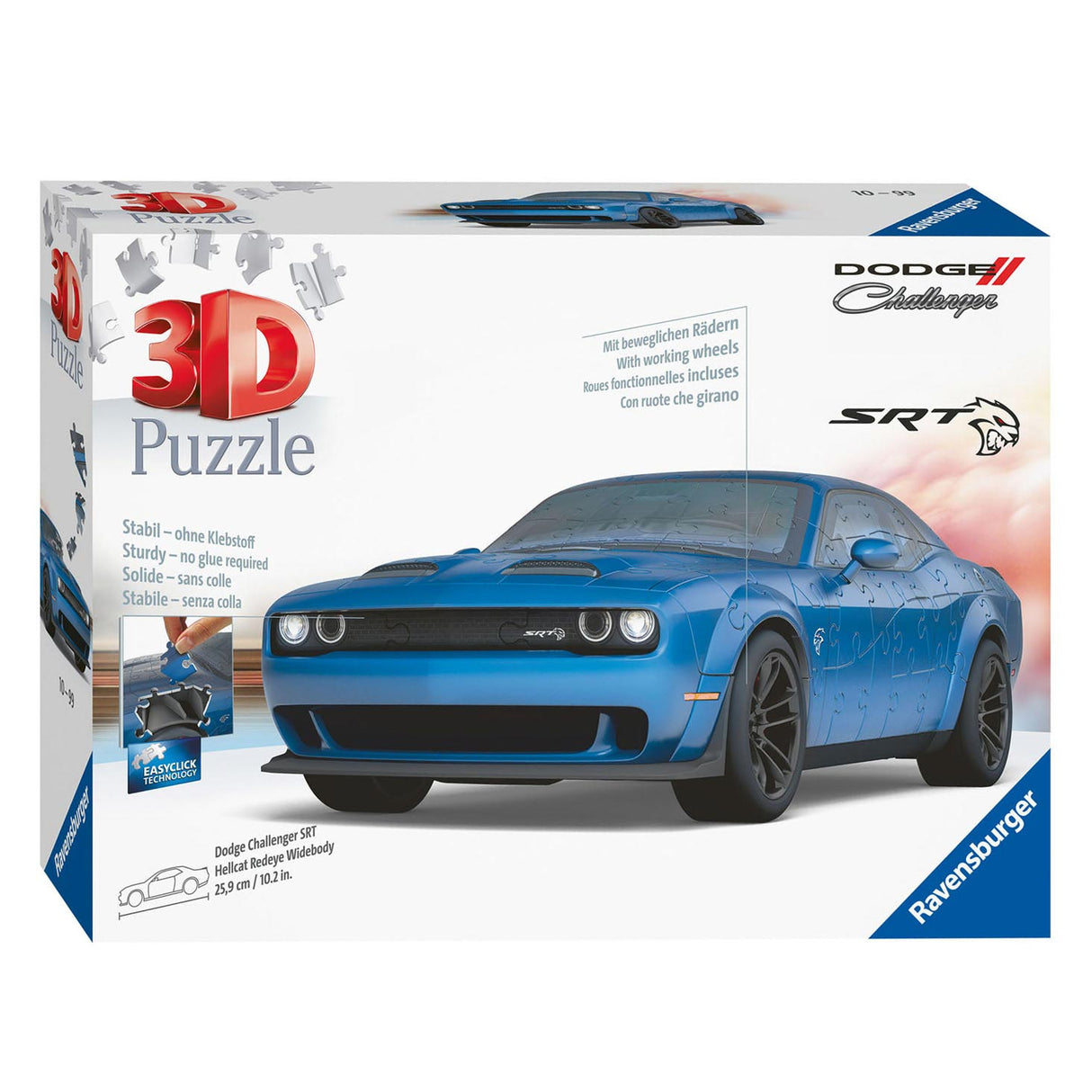 Ravensburger 3D -puslespil Dodge Challenger Hellcat Redeye