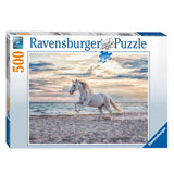 Koń Ravensburger na plaży nogawki Puzzle 500.