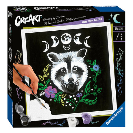 Ravensburger Pixie Cold Edition Raton laveur - Peinture par numéros pour adultes
