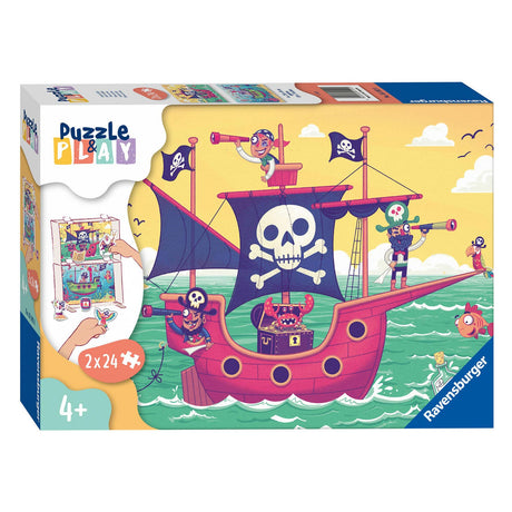 Ravensburger puzzle puzzle jouer terre en vue - puzzle - 2x24 pièces