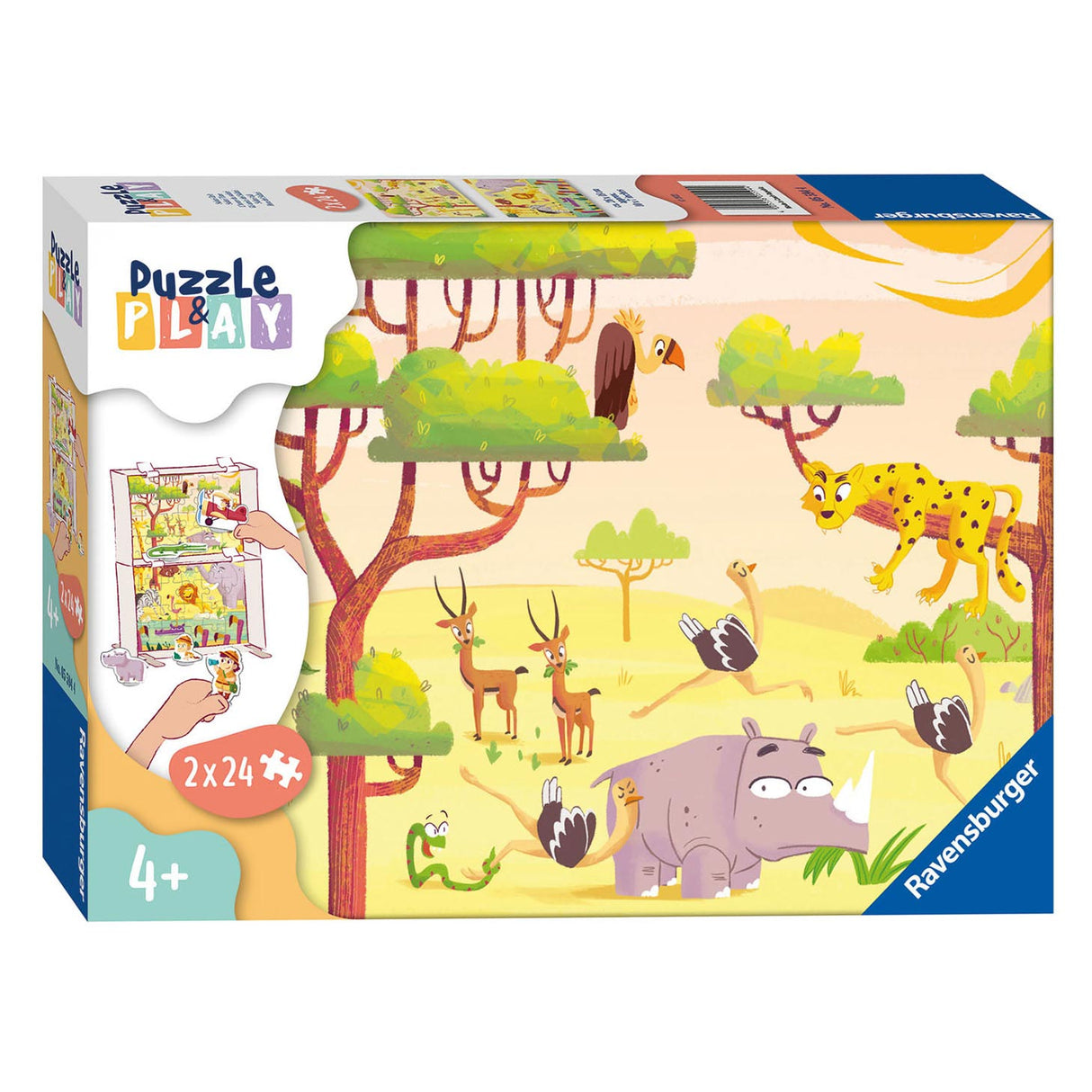 Ravensburger - Puzzle - Safari -Zeit 2x24 Teile