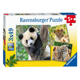 Ravensburger - Puzzle Panda Tiger in Lion 3x49st.