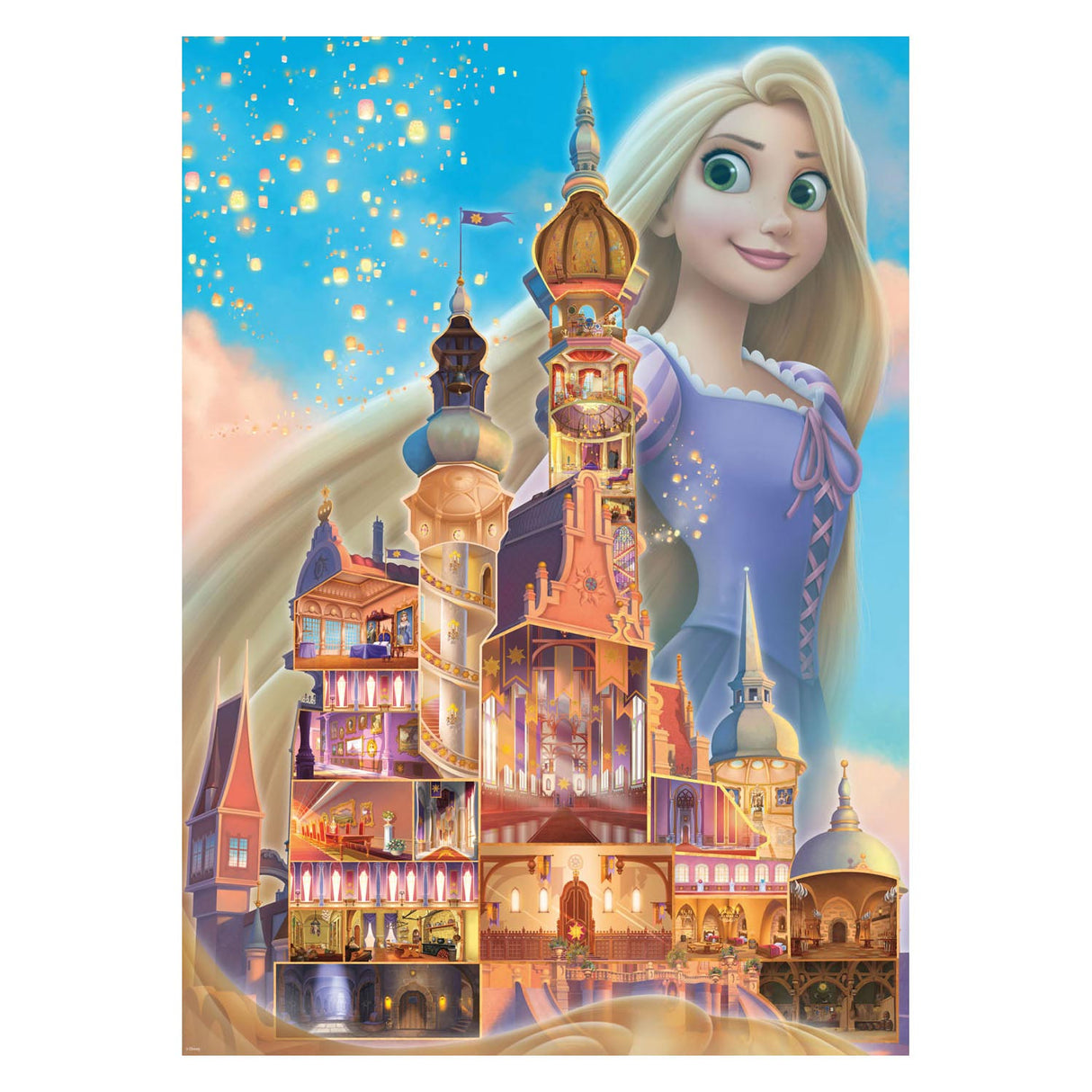 Ravensburger Puzzel Castles Rapunzel, 1000st.