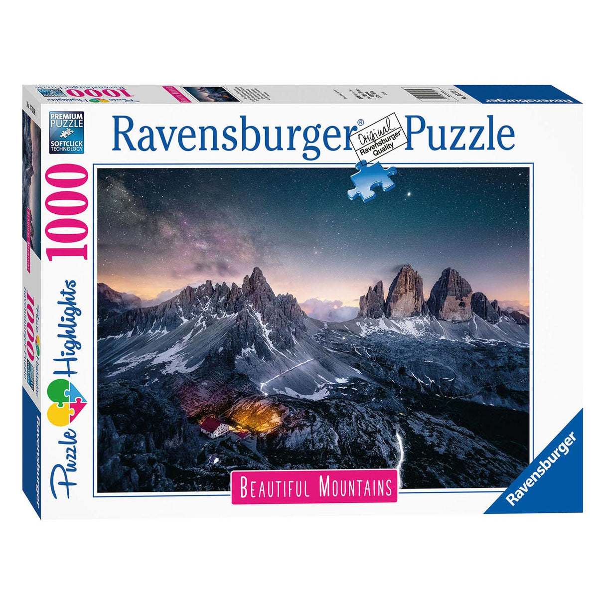 Ravensburger Puzzel Drei Zinnen, Dolomieten, 1000st.