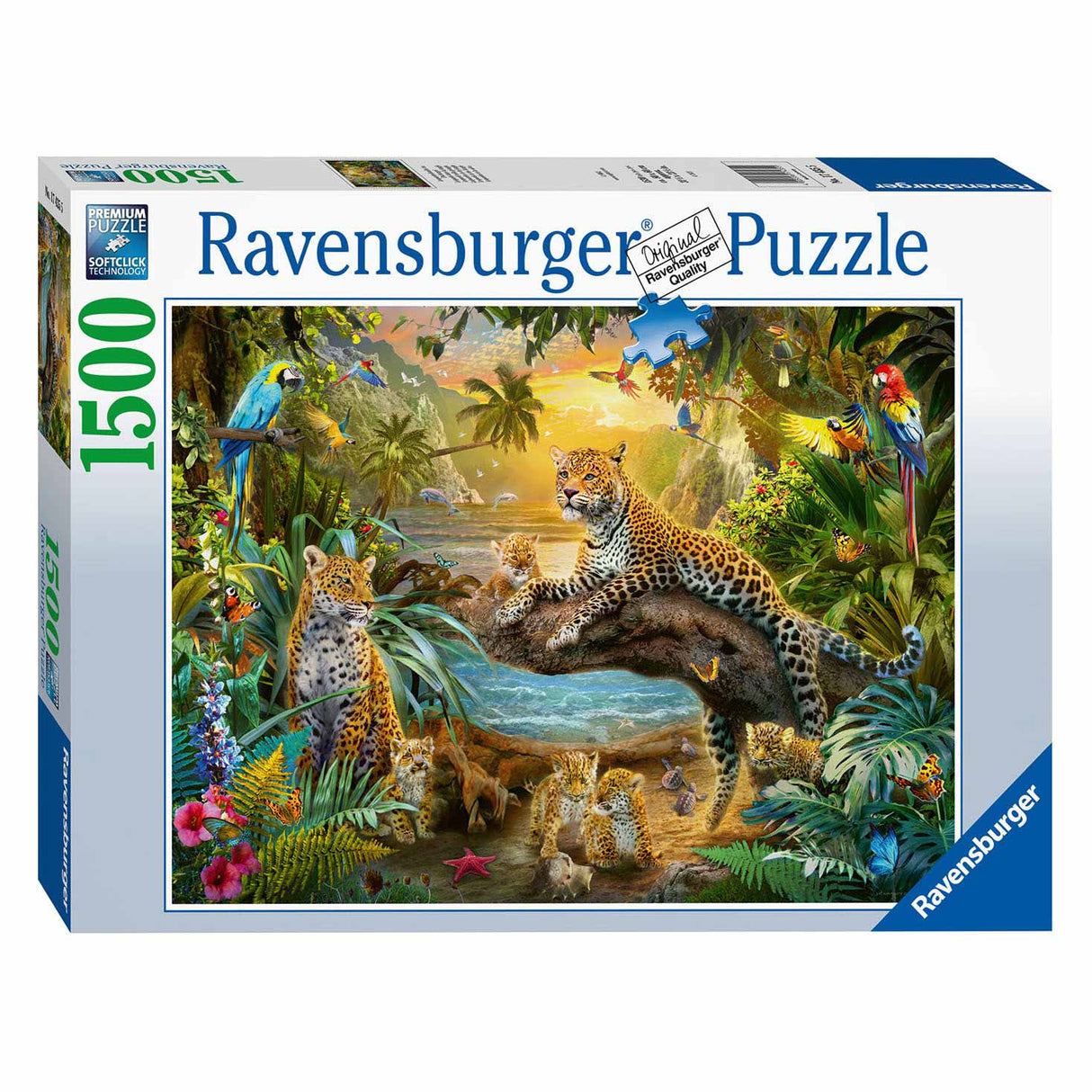 Ravensburger puzzle leopardi nella giungla, 1500 °.