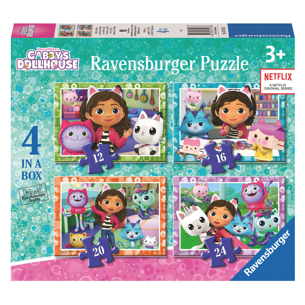 RAVENSBURGER - Gabby's Dollhouse Noge Puzzle 4in1