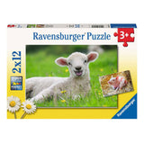 Ravensburger Farm Animals Line Puzzle 2x12 bitar