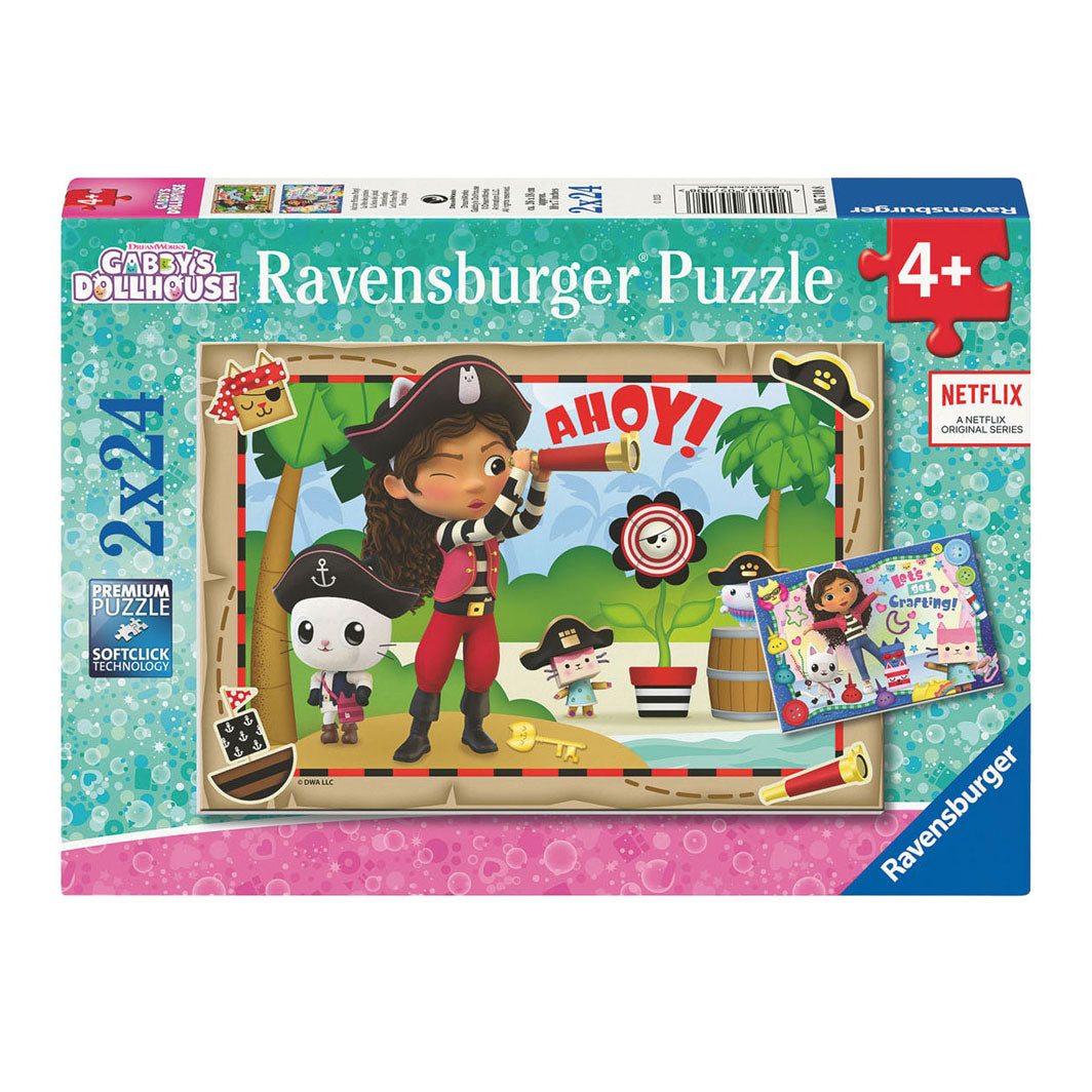 Ravensburger - Gabby's Dollhouse Puzzle 2x24 Stücke