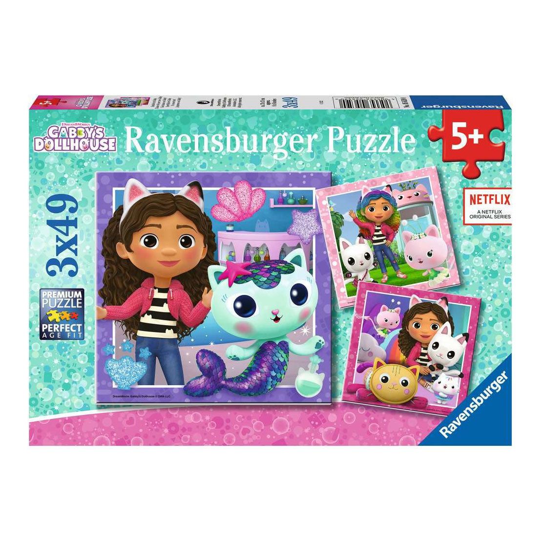 RAVENSBURGER - Gabby's Doll House che posa il puzzle 3x49st.