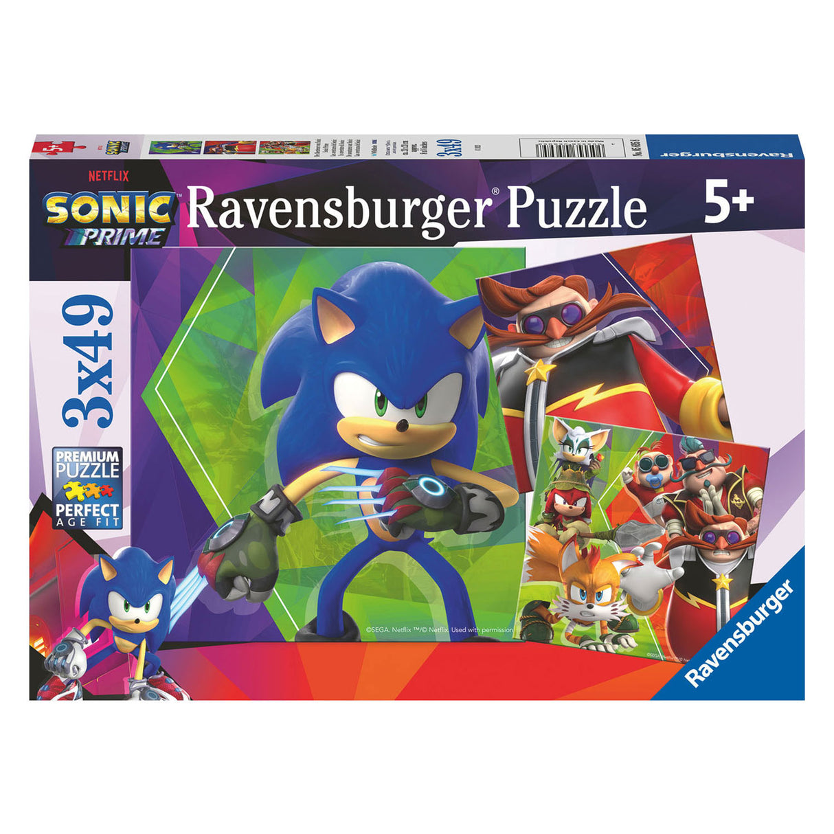 Ravensburger - Sonic Prime Puzzle 3x49st.