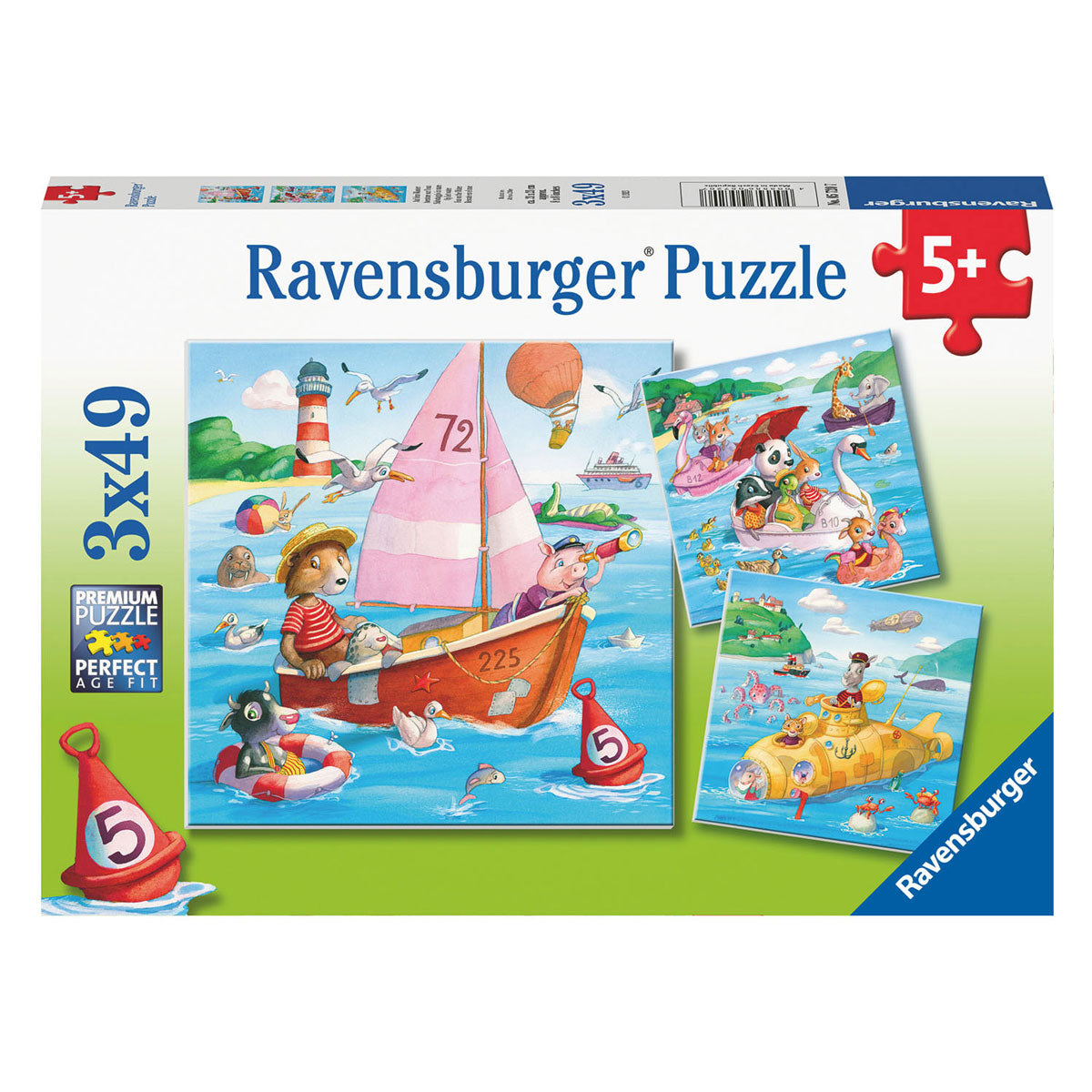 I veicoli d'acqua Ravensburger giocano il puzzle 3x49st.