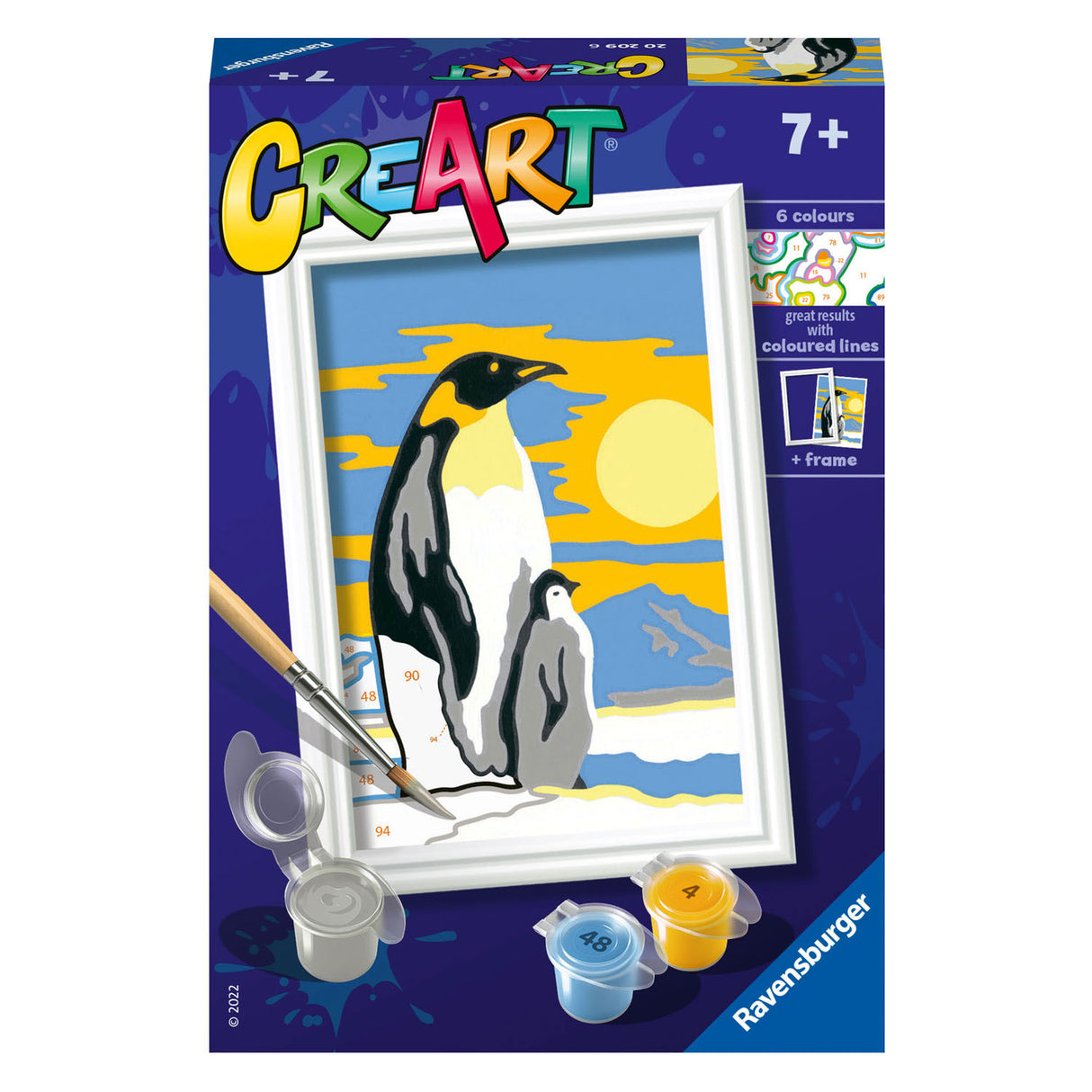 Ravensburger Crart Målning på nummer Penguin -familjen