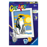 Ravensburger Creart Maleri på nummer Penguin -familien