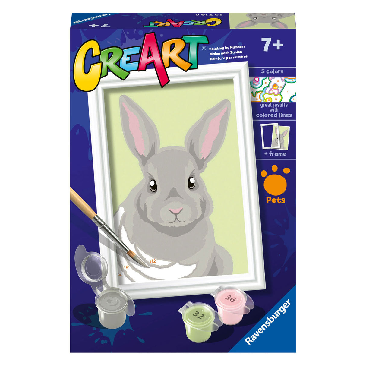 Ravensburger Creart Painting on number Gray Rabbit