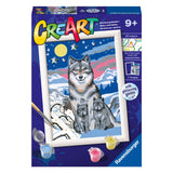 Ravensburger Creart Painting on Number Great Wolves Family