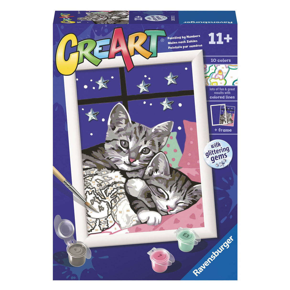 Ravensburger crart målning på sång sovande katter glitter