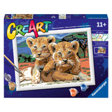 Ravensburger Creart Painting by Number Kleine Leeuwenwelpjes