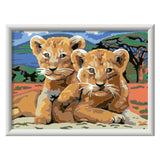 Ravensburger Creart Painting au numéro - Kleine Leeuwenwelpjes