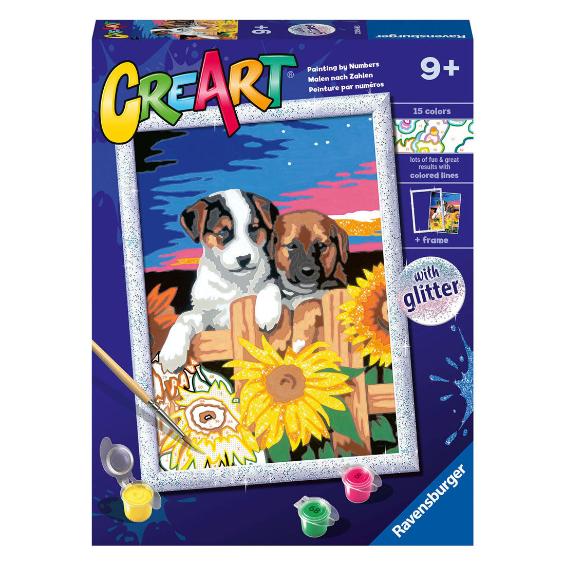 Ravensburger Creart Painting at Sunset Dogs