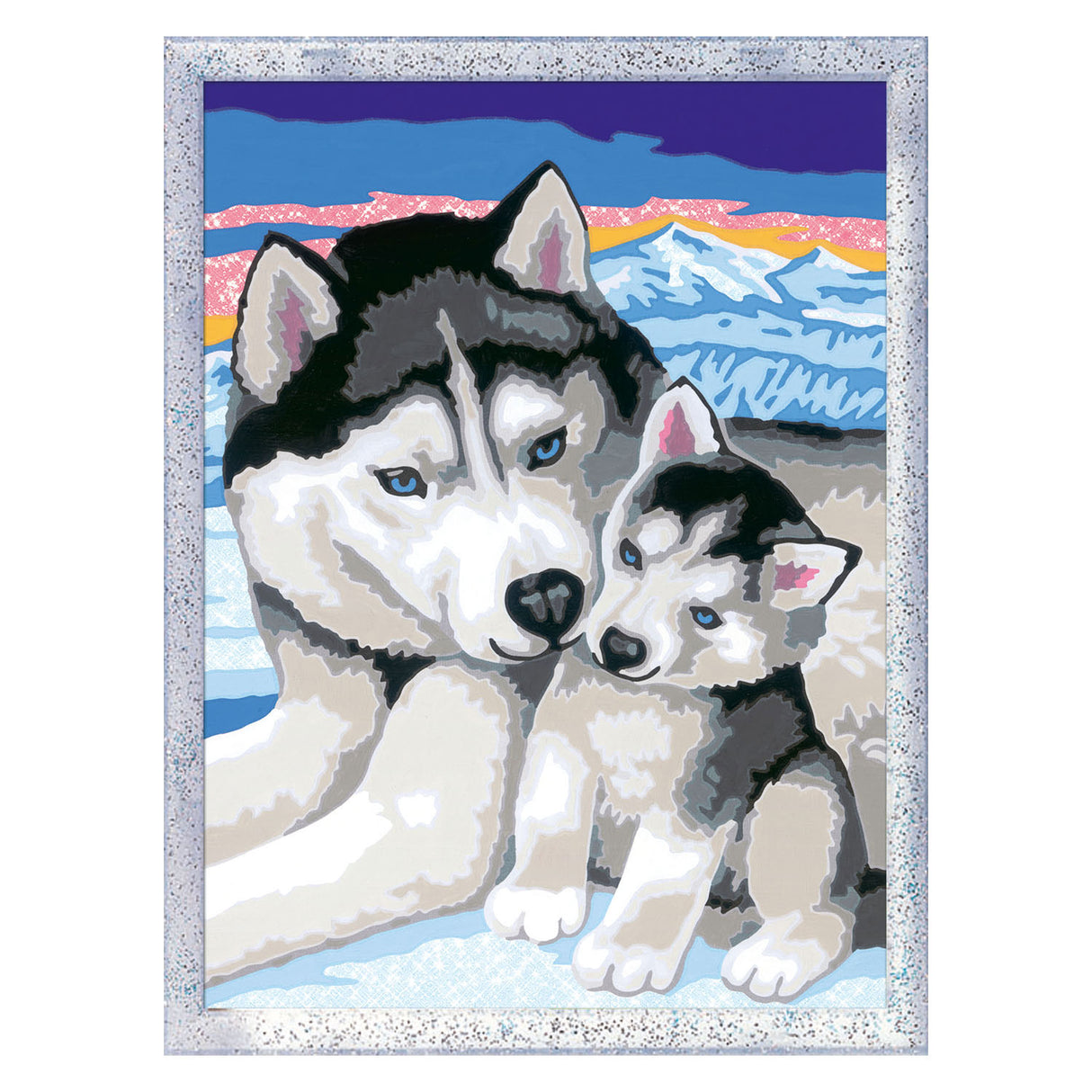 Ravensburger Kreart Gemälde auf Nummer süße Huskies