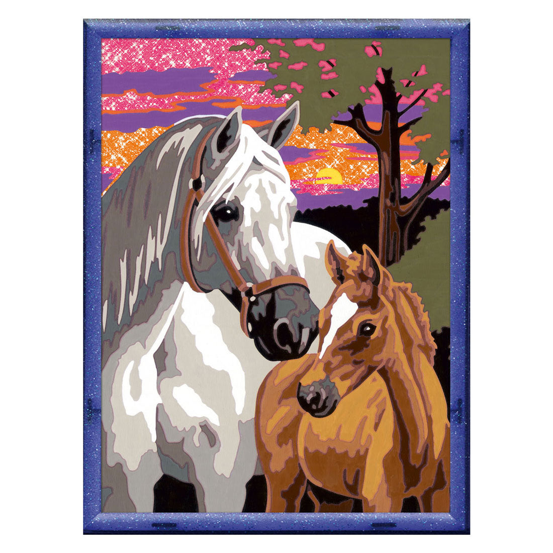 Ravensburger Creart peinture au nombre de chevaux de coucher du soleil