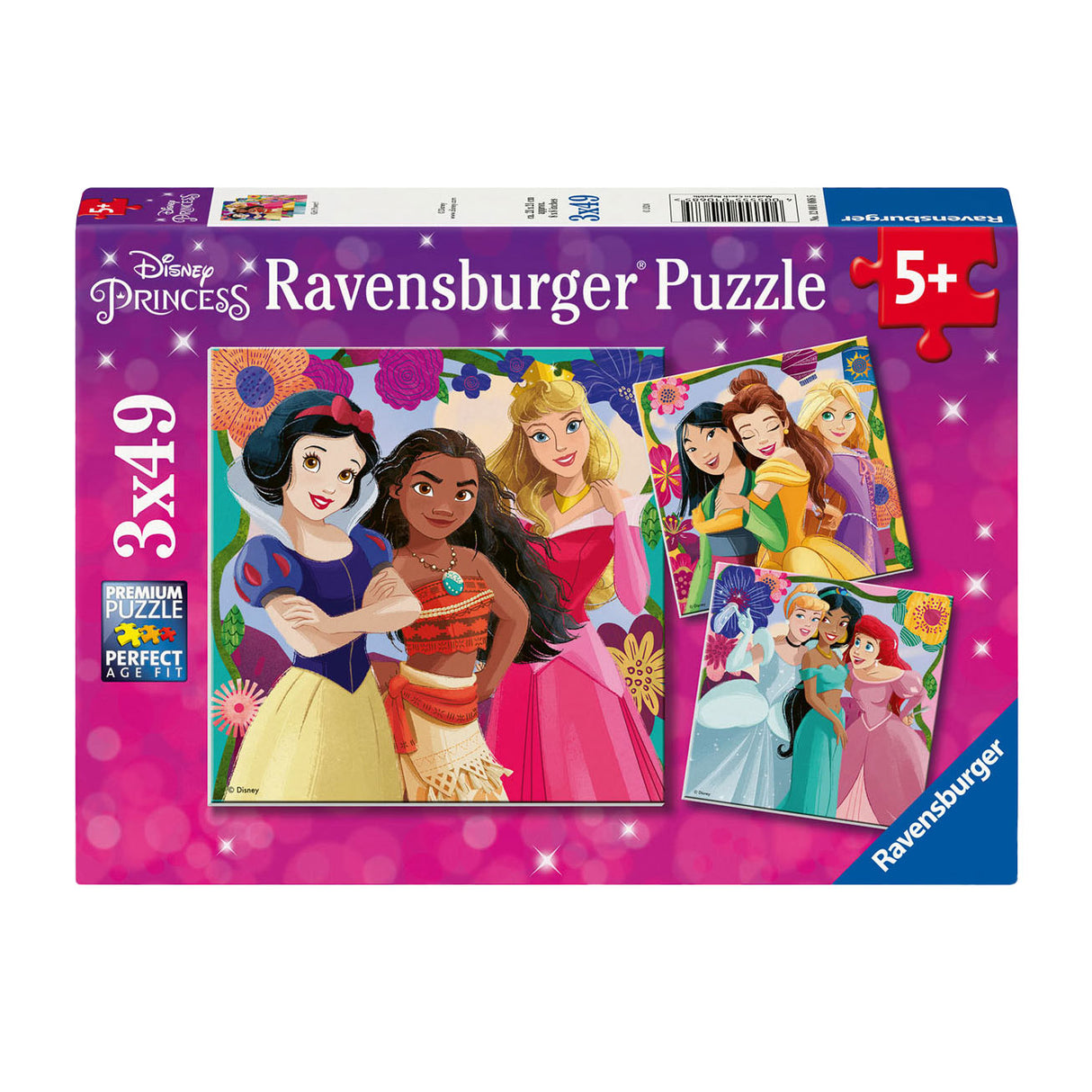 Ravensburger plus Puzzle Princess, 3x49st.