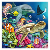 RAVENSBURGER JIGSAW puzzle Incantevole mondo sottomarino, 3x49st.