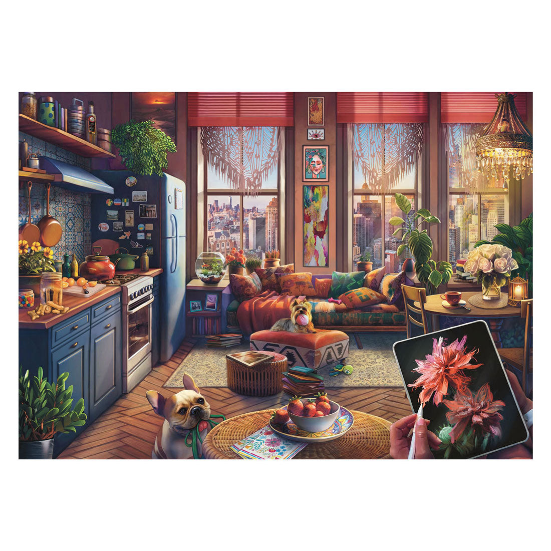 RAVENSBURGER JIGSAW puzzle Cozy Boho Studio, 500st.