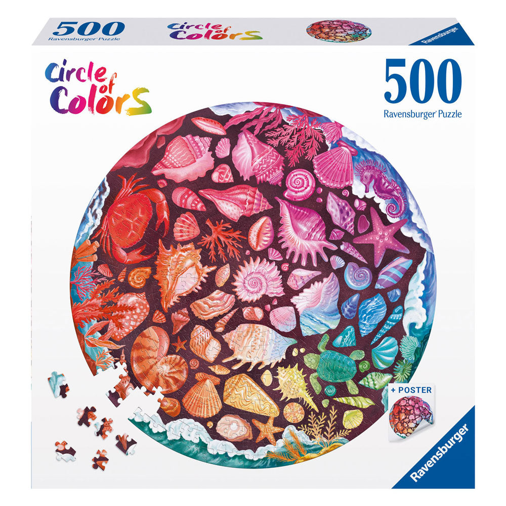 Ravensburger Puzzle Circle ou coquilles de couleurs, 500e.
