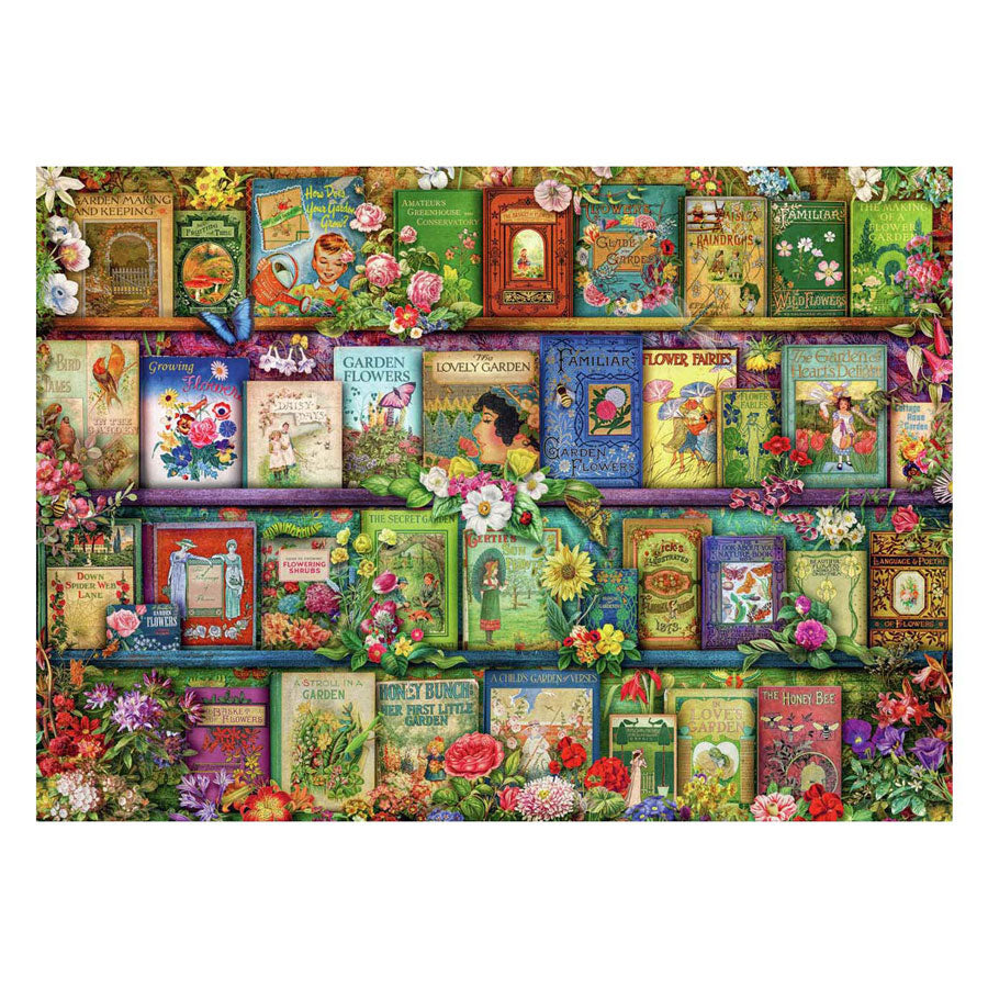 Ravensburger jigsaw puzzle vintage garden books, 1000st.