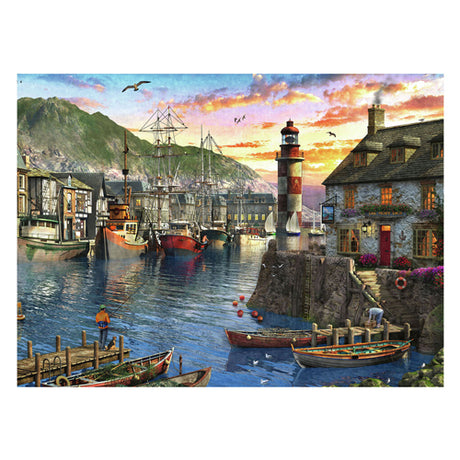 Ravensburger Puzzle Jigsaw le matin au port, 500e.