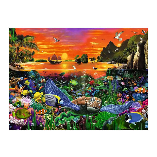 Ravensburger puzzle tortue de récif - puzzle 500 pièces tortue.