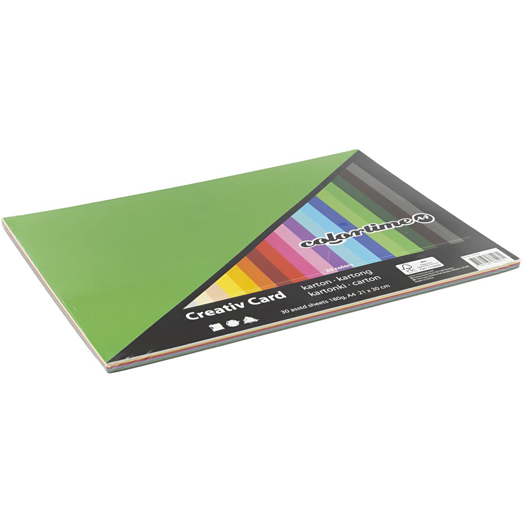 Creativ Company coloré en carton A4, 30 feuilles