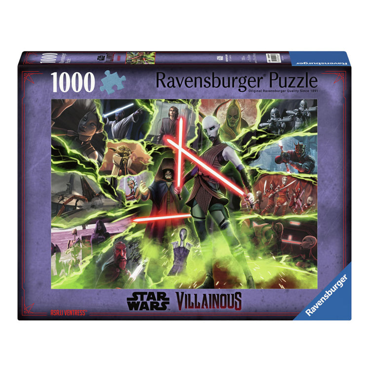 Ravensburger Jigsaw Puzzle Gwiezdne Wojen Villainous Asajj Ventress, 1000st.