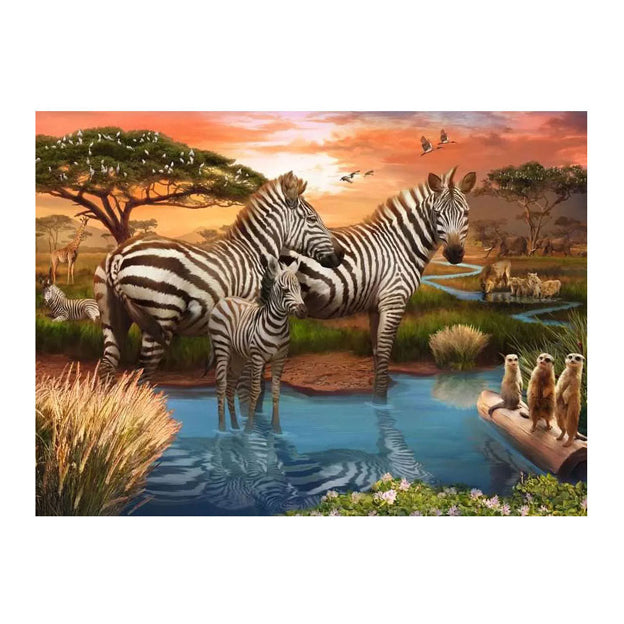 Ravensburger Jigsaw zebry na pití, 1000st.