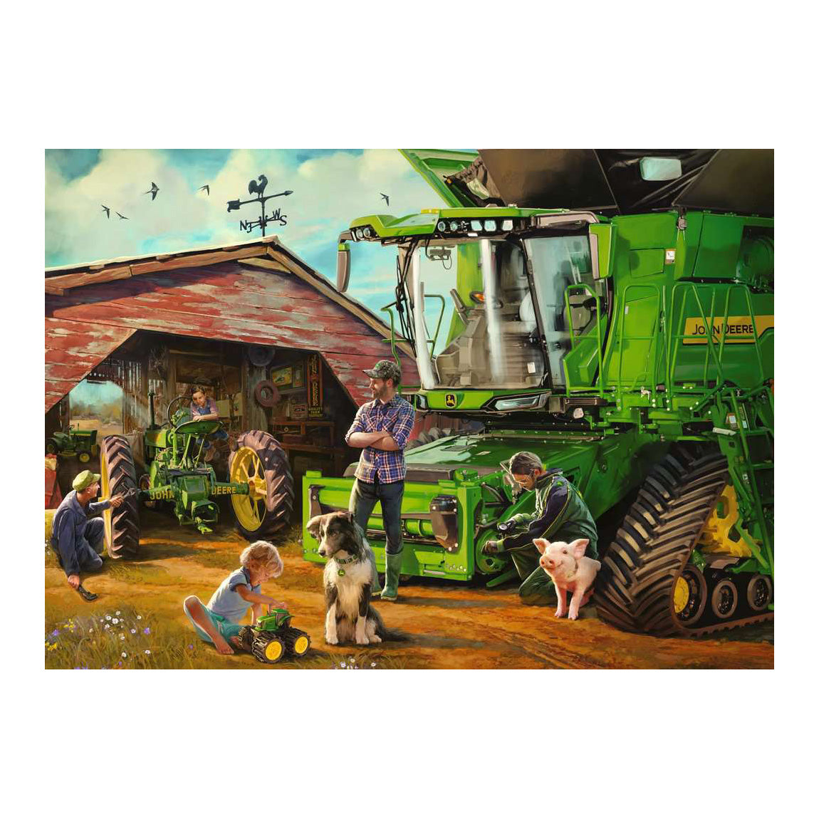 Ravensburger John Deere takrat in zdaj, 1000st.