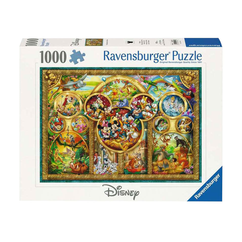 Ravensburger Jigsaw Puzzzel déi schéinste Disney Themen, 1000st.