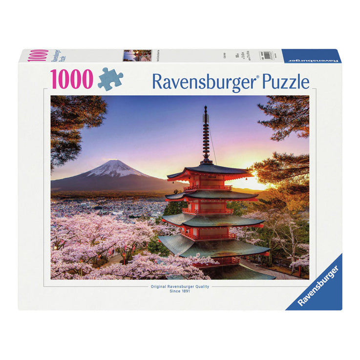 De Ravensburger huet de Puzzle Puzzle Kiischtebléik bei de Fuji gestemp, 1000st.