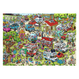 Ravensburger puzzle station de vacances 1 - puzzle de dessin animé de camping 1000 pièces.